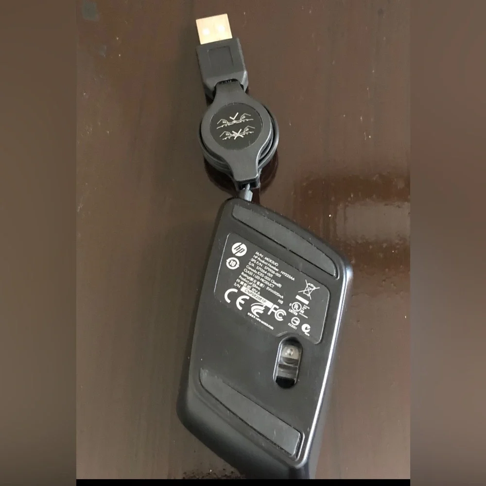 Rechargeable -Retractable USB HP Mobile Mouse Wired